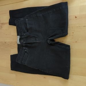 Everlane High Rise Ankle 25 Black Faded Jeans